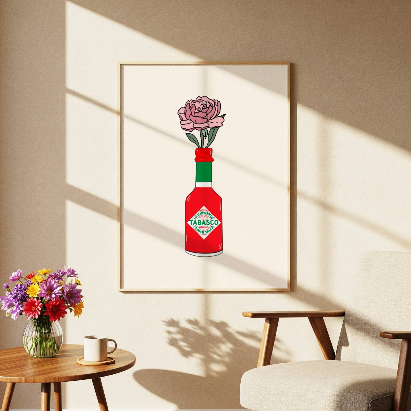 Tabasco Hot Sauce Vase Print