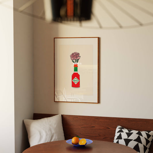 Tabasco Hot Sauce Vase Print