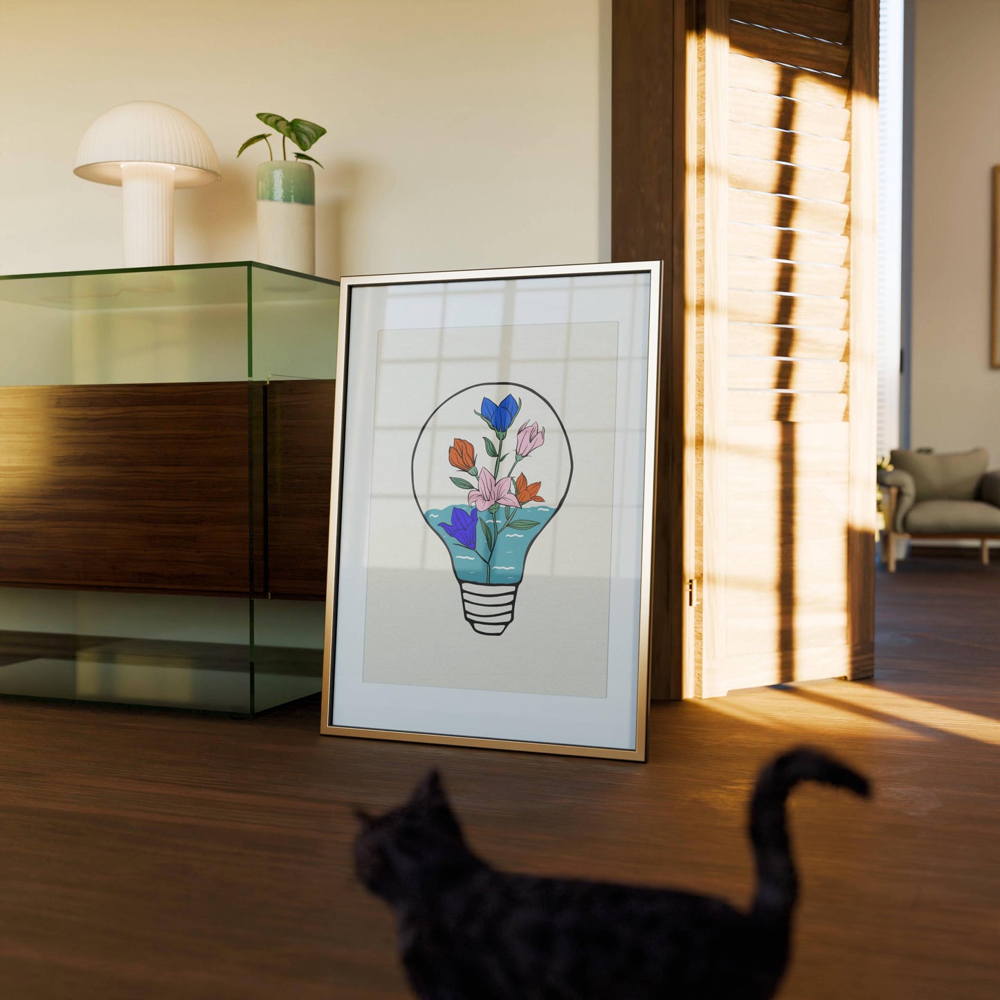 Lightbulb Terrarium Art Print