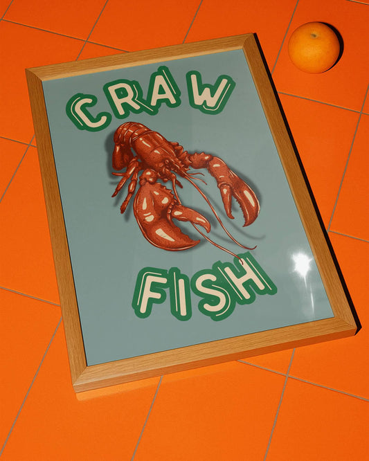 Crawfish Poster Art Print