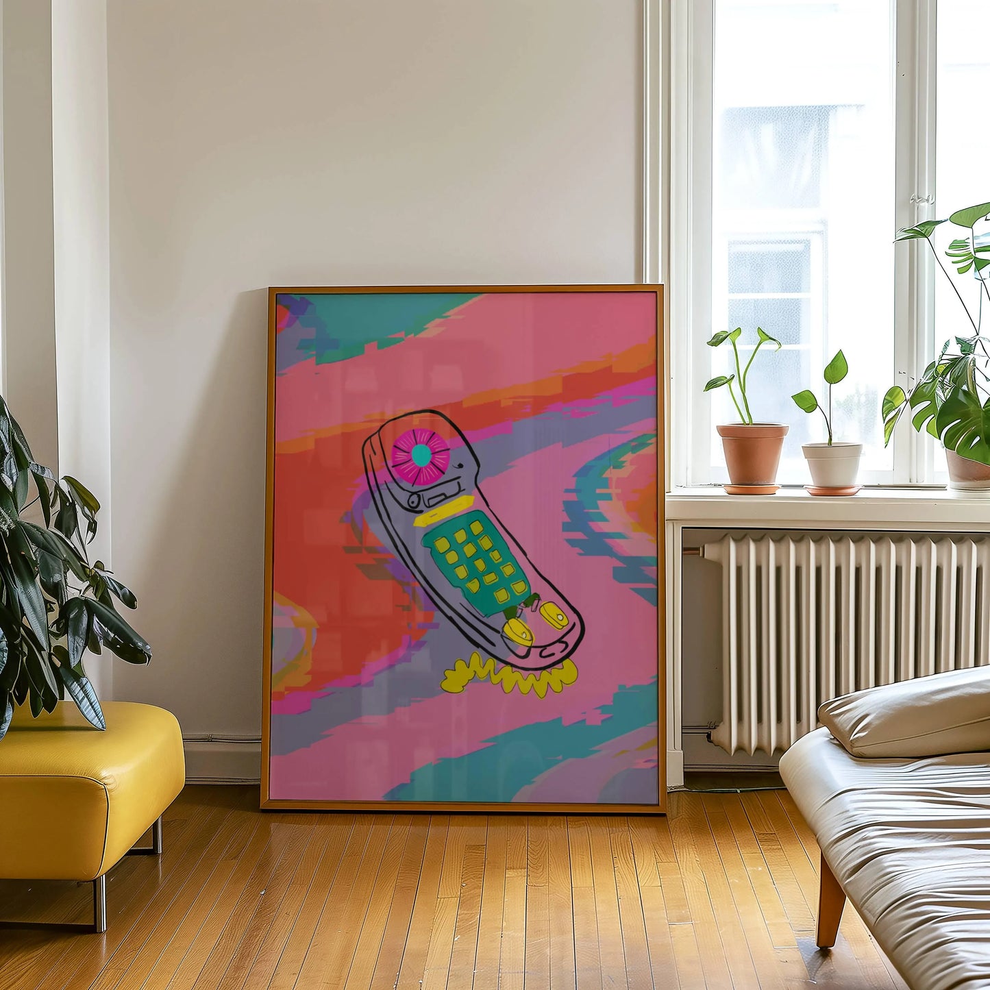 Clear 90s Phone Art Print