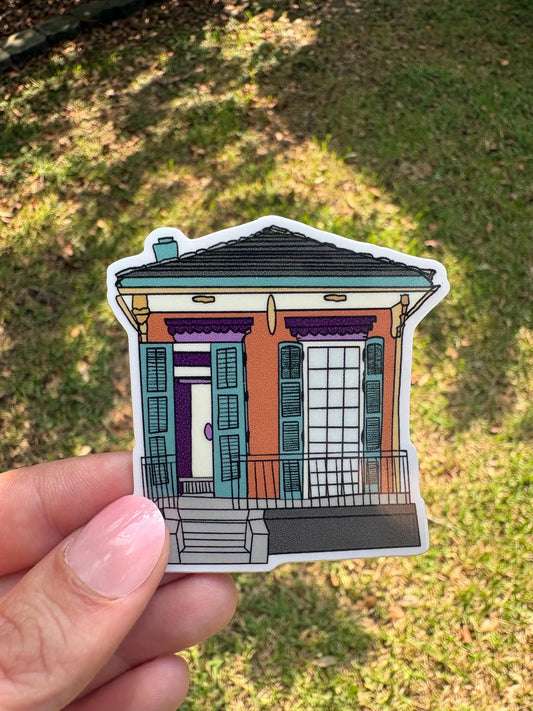 2" Vinyl Sticker Shotgun House Louisiana New Orleans