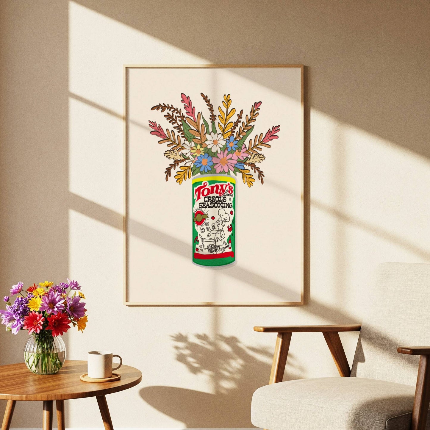Tony's Cajun Seasoning Vase Print