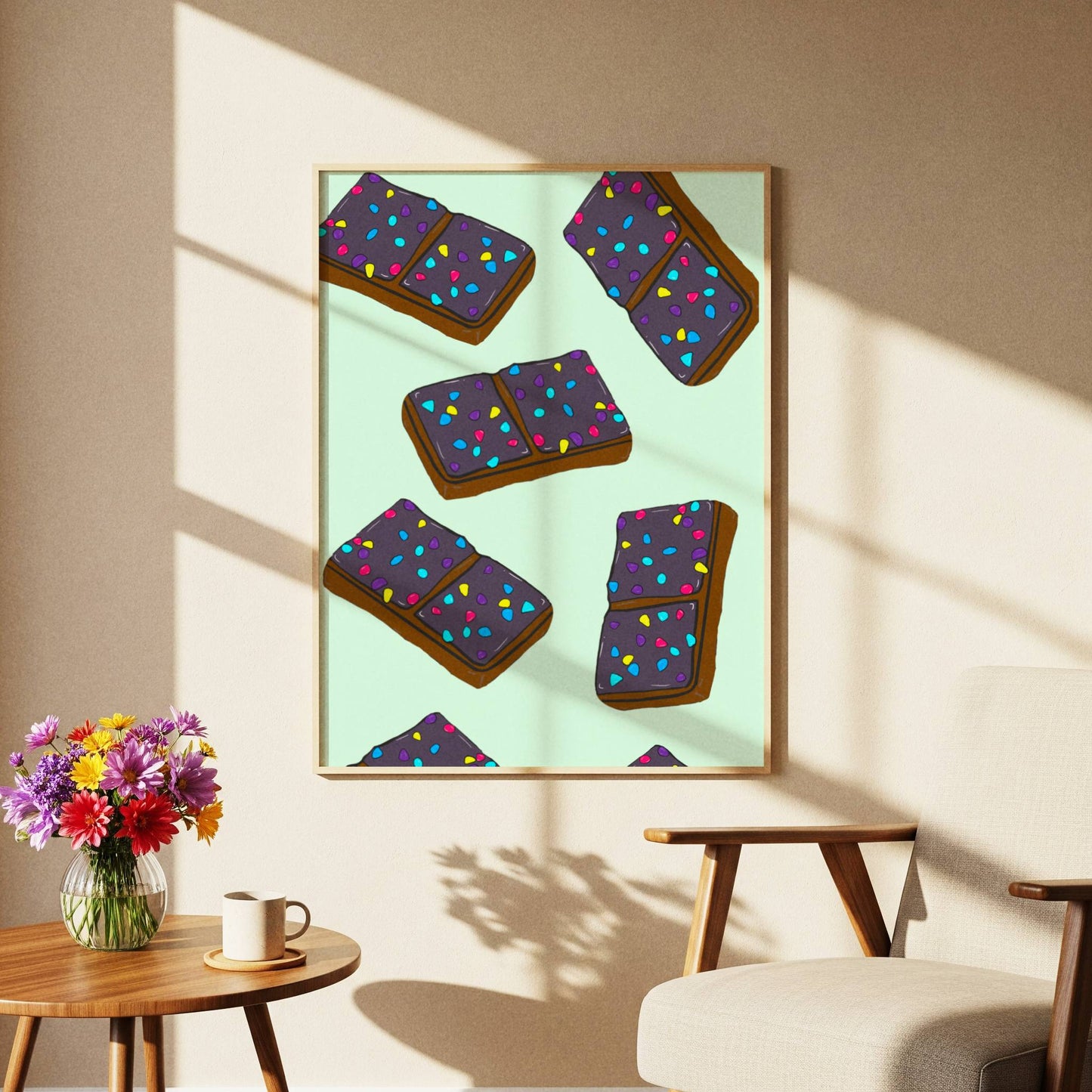 Cosmic Brownie Pattern Art Print