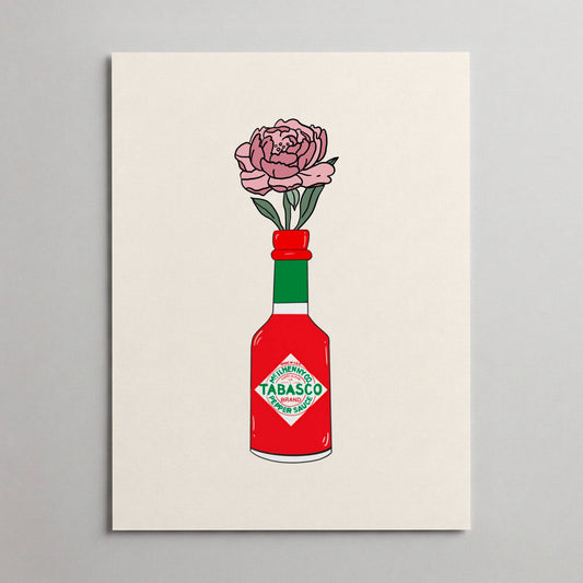 Tabasco Hot Sauce Vase Print