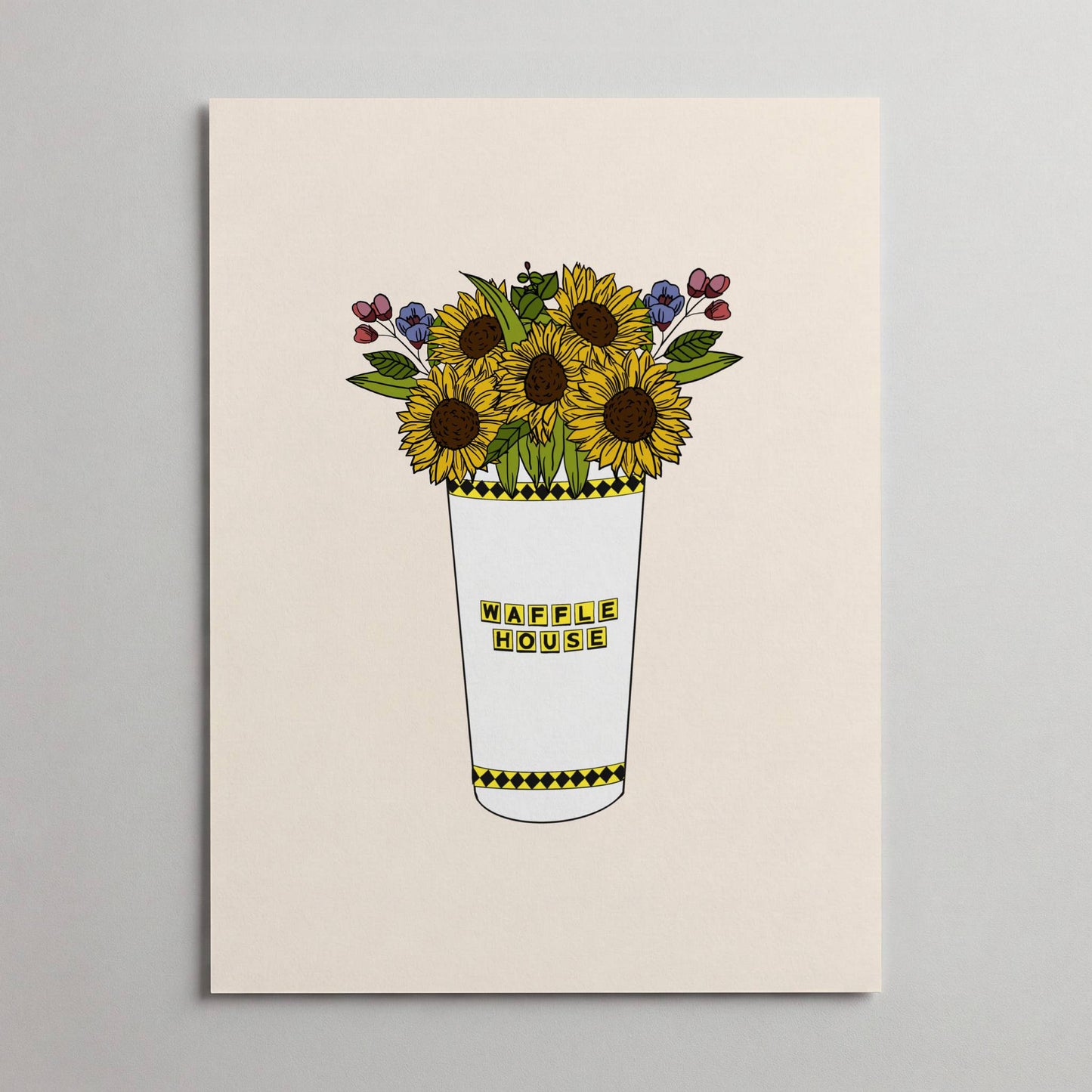 Waffle House Cup Vase Print