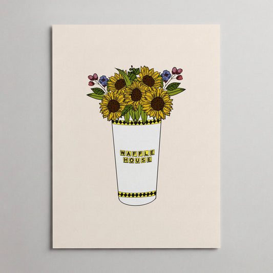Waffle House Cup Vase Print