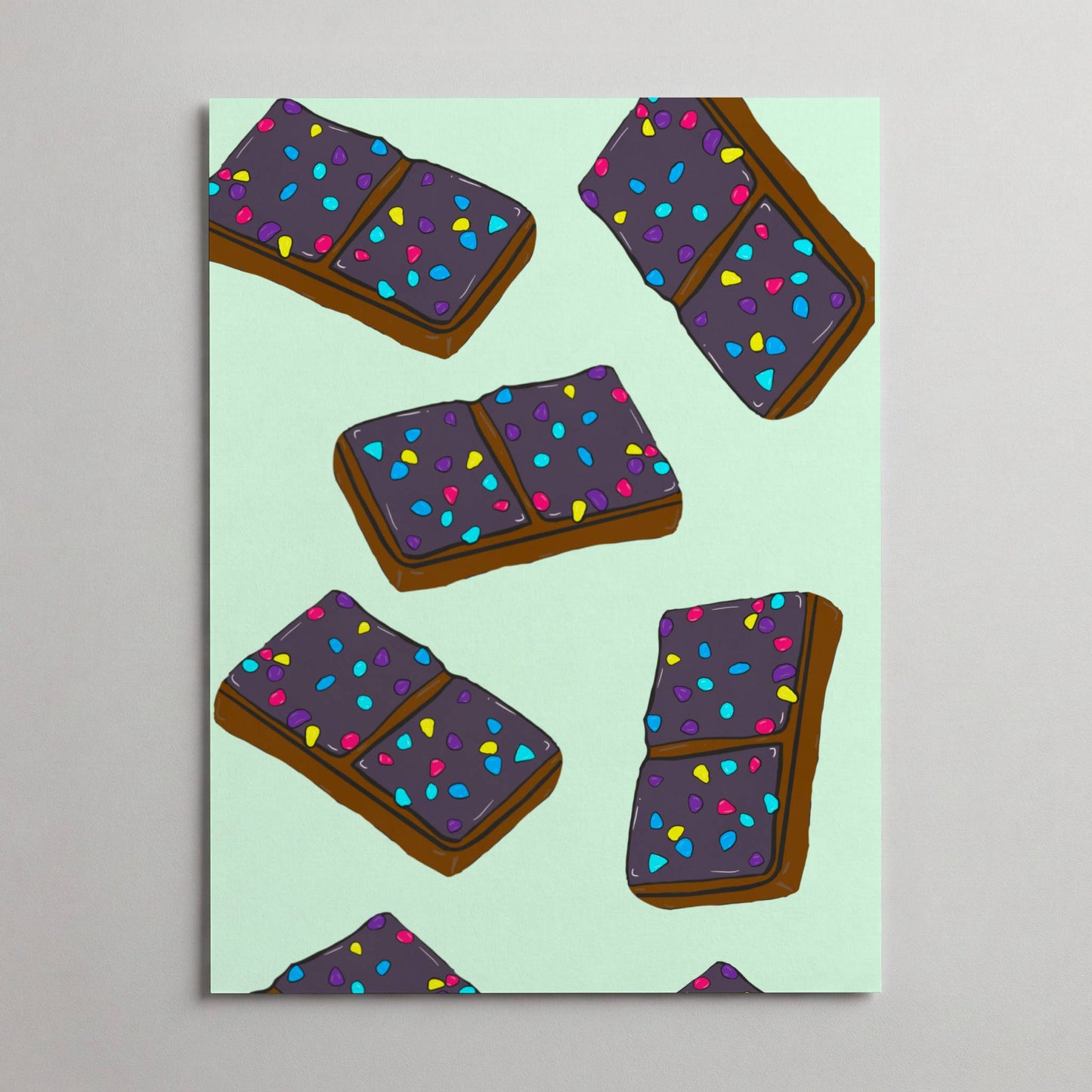 Cosmic Brownie Pattern Art Print