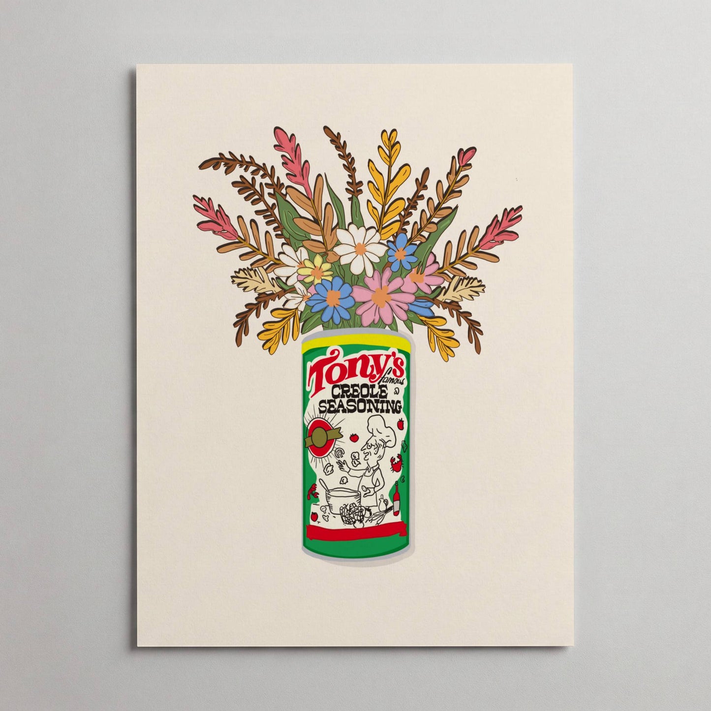 Tony's Cajun Seasoning Vase Print
