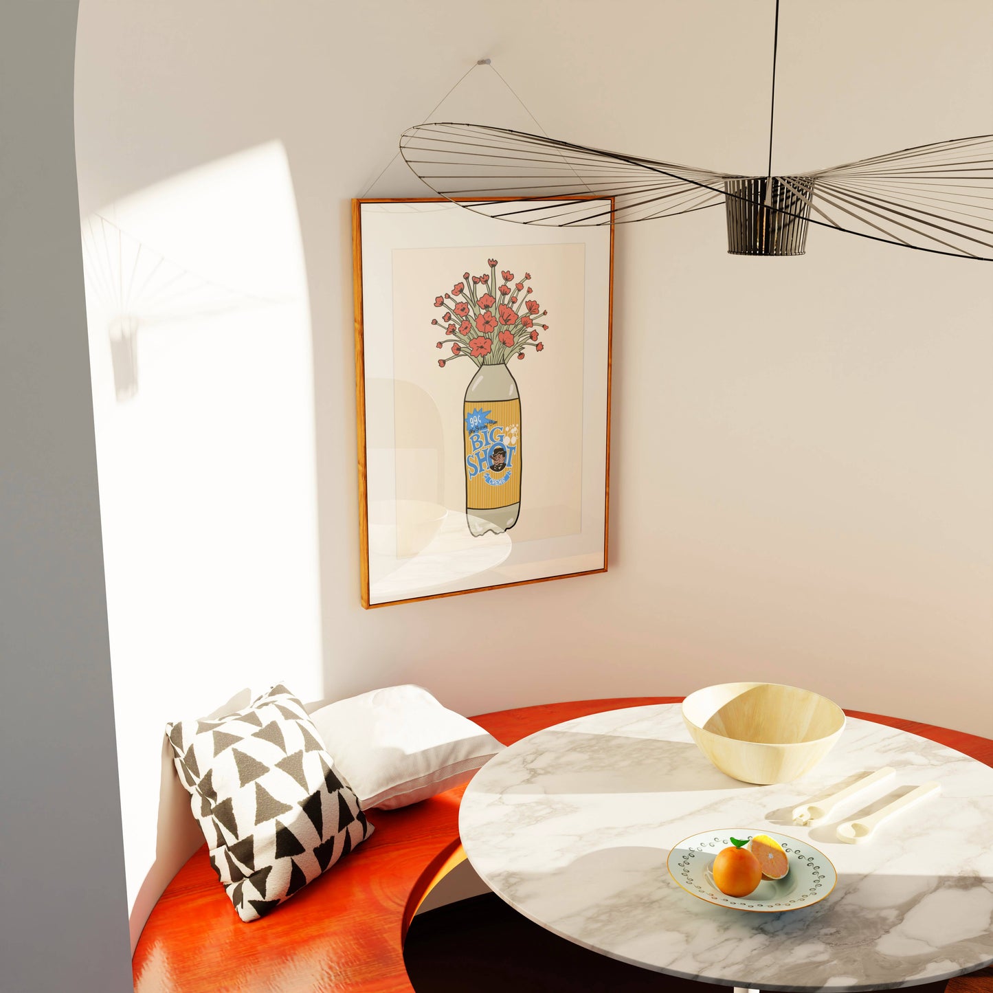 Big Shot Creme Soda Vase Print