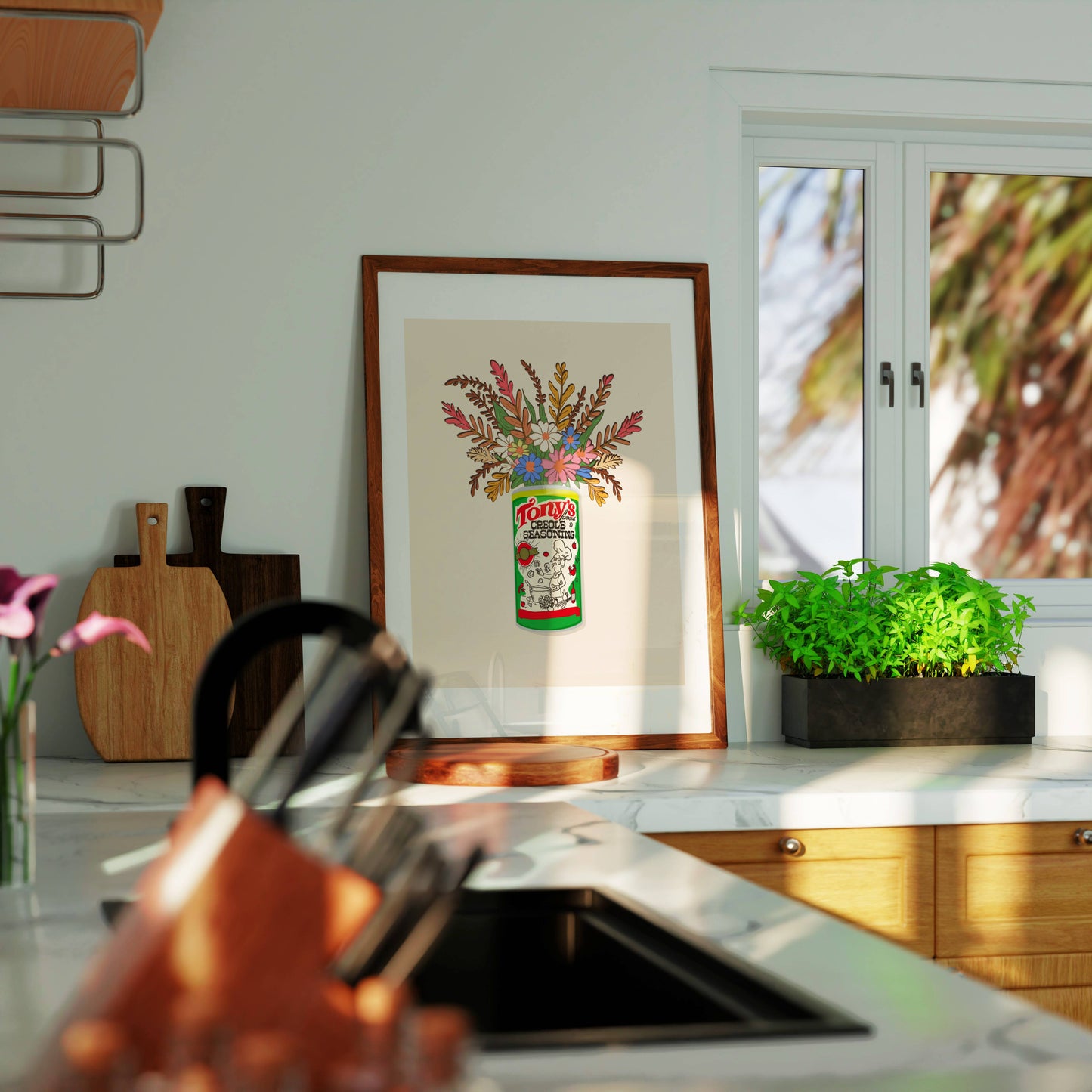 Tony's Cajun Seasoning Vase Print