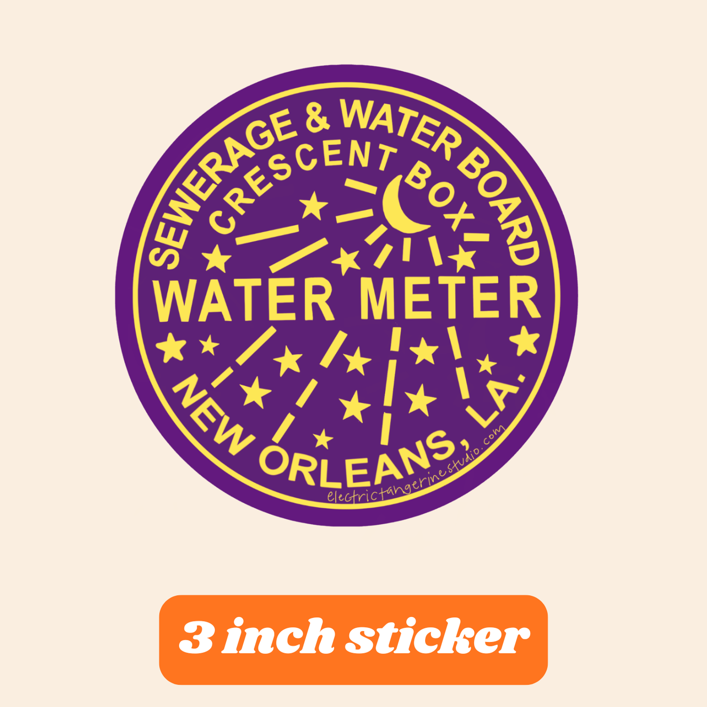 New Orleans Water Meter 3" Vinyl Sticker