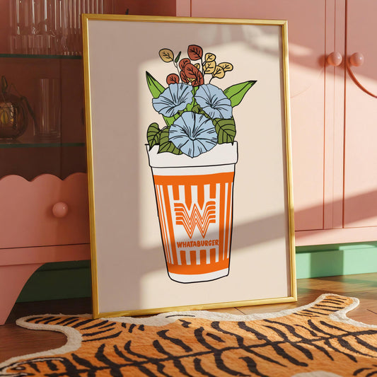 Whataburger Cup Vase Print