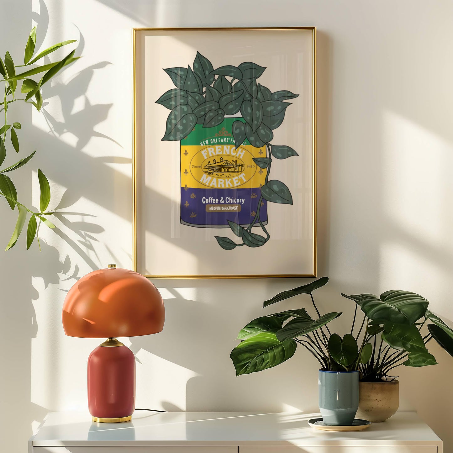 French Market Coffee Vase Print, Vine