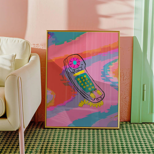Clear 90s Phone Art Print