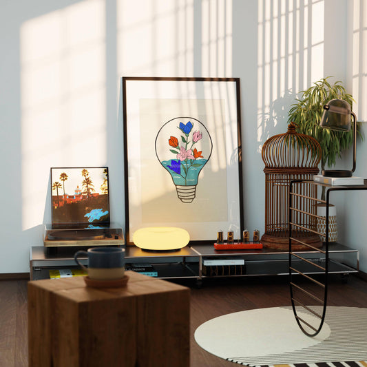 Lightbulb Terrarium Art Print