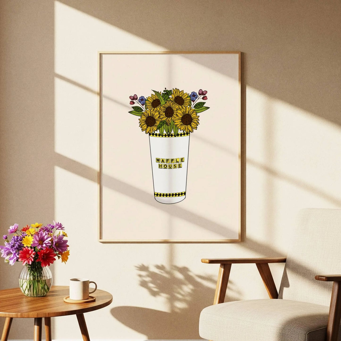 Waffle House Cup Vase Print