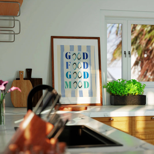 Good Food Good Mood Art Print