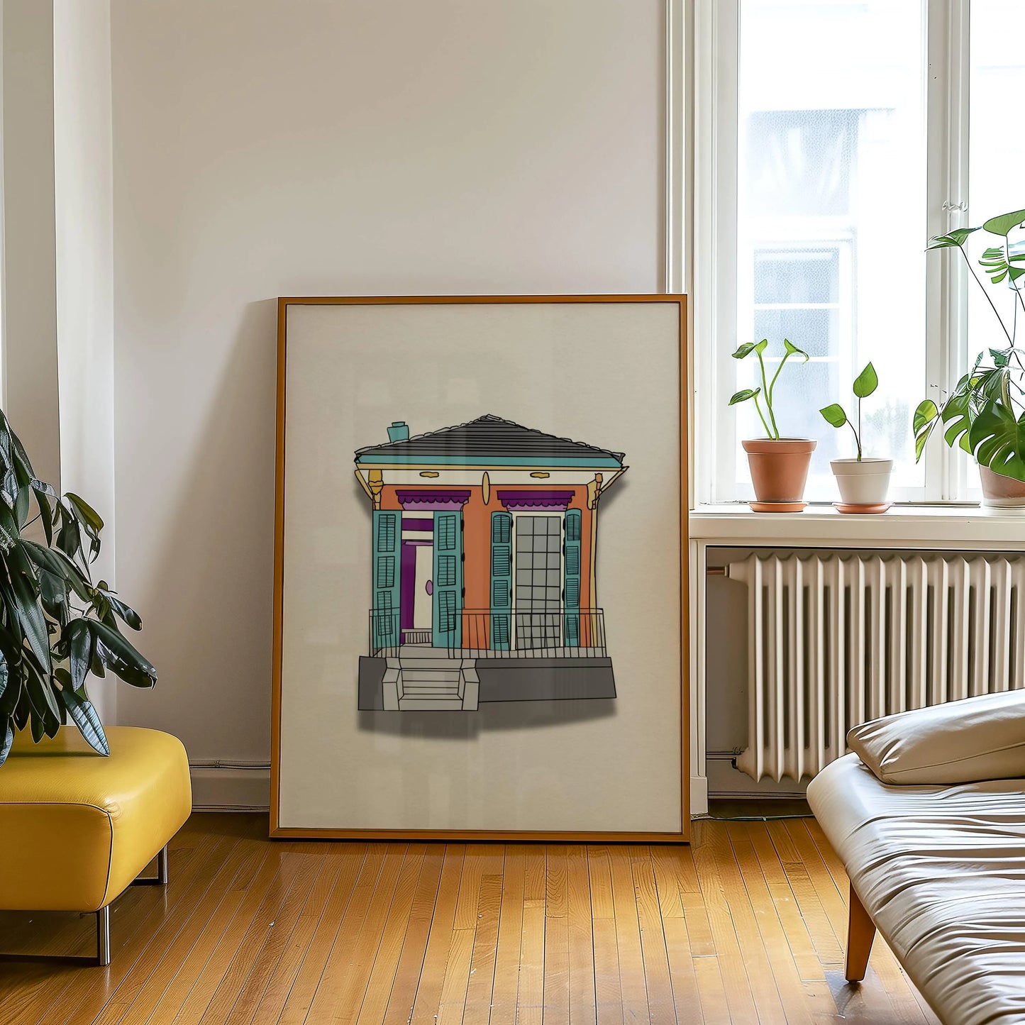 New Orleans Shotgun House Print