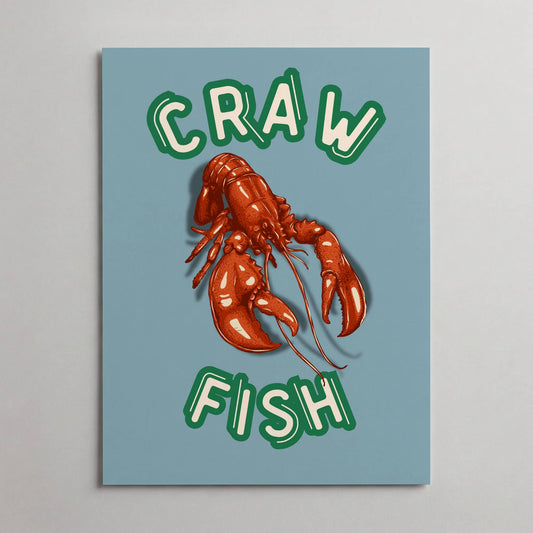 Crawfish Poster Art Print