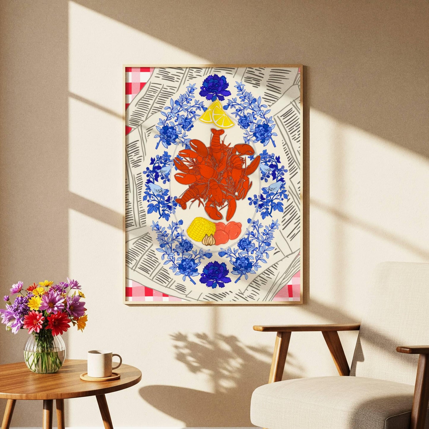 Fancy Crawfish Boil Platter Print