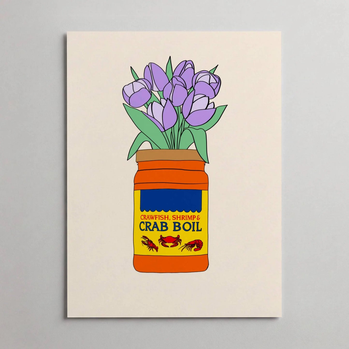 6 Print Bundle: Louisiana Food Icons Vases