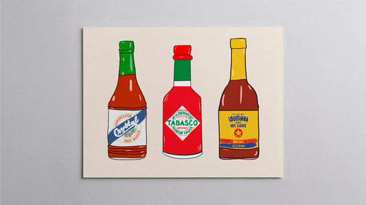Louisiana Hot Sauce Trio Art Print