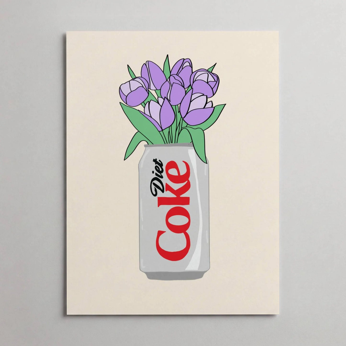 Diet Coke Vase Art Print