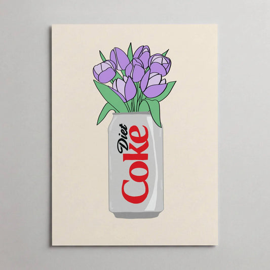 Diet Coke Vase Art Print