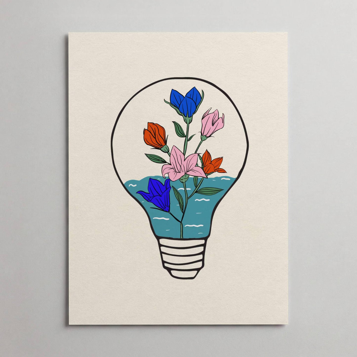 Lightbulb Terrarium Art Print