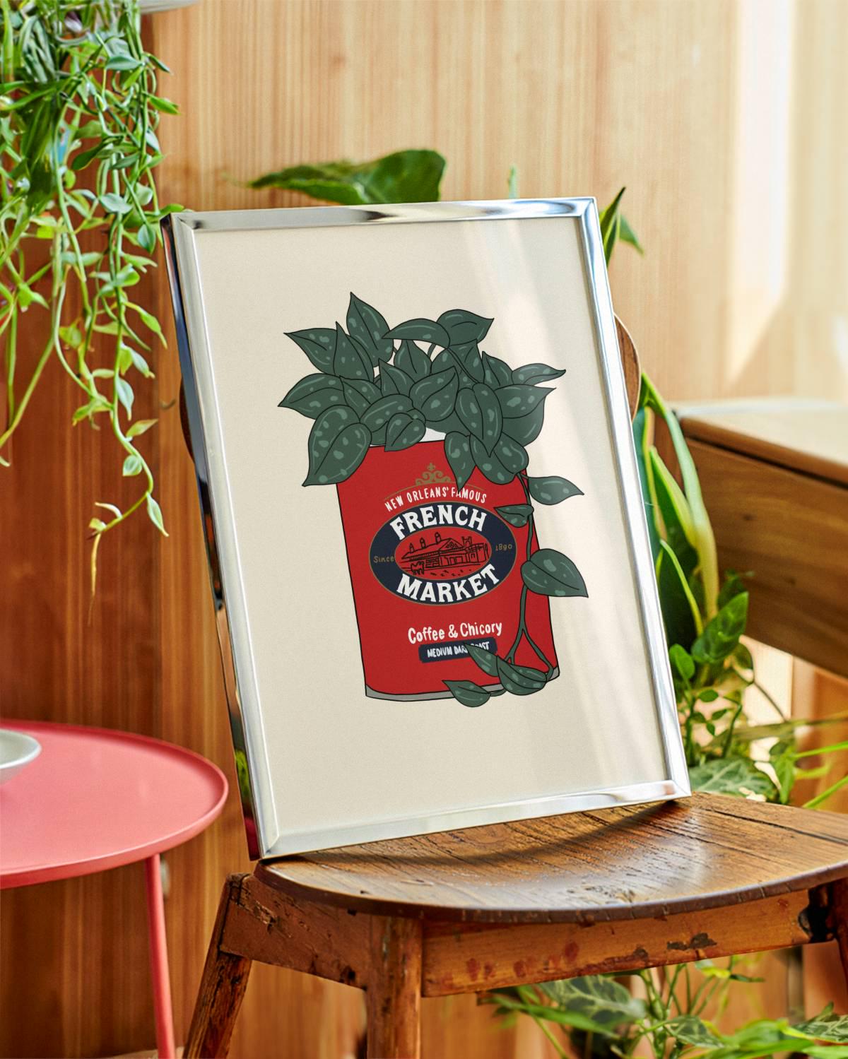 Louisiana New Orleans Chicory Coffee Giclee Art Print: Louisiana Kitchen Decor