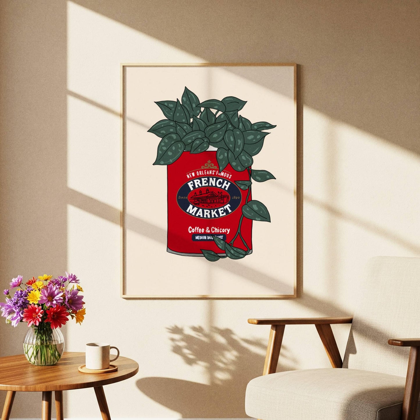 Louisiana New Orleans Chicory Coffee Giclee Art Print: Louisiana Kitchen Decor