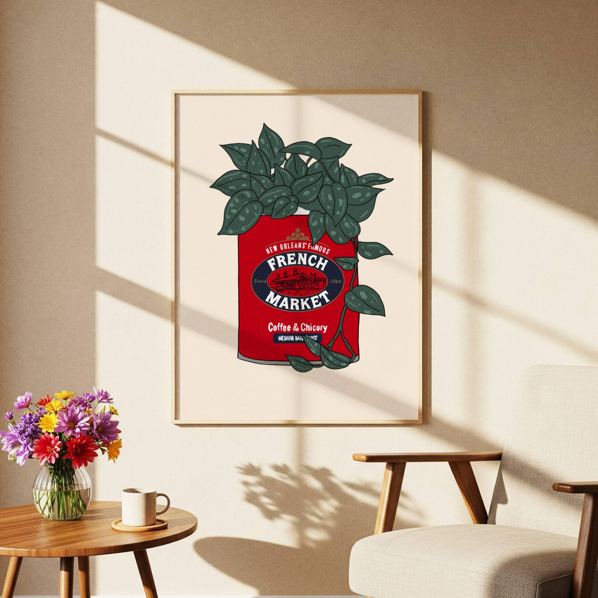 Louisiana New Orleans Chicory Coffee Giclee Art Print: Louisiana Kitchen Decor