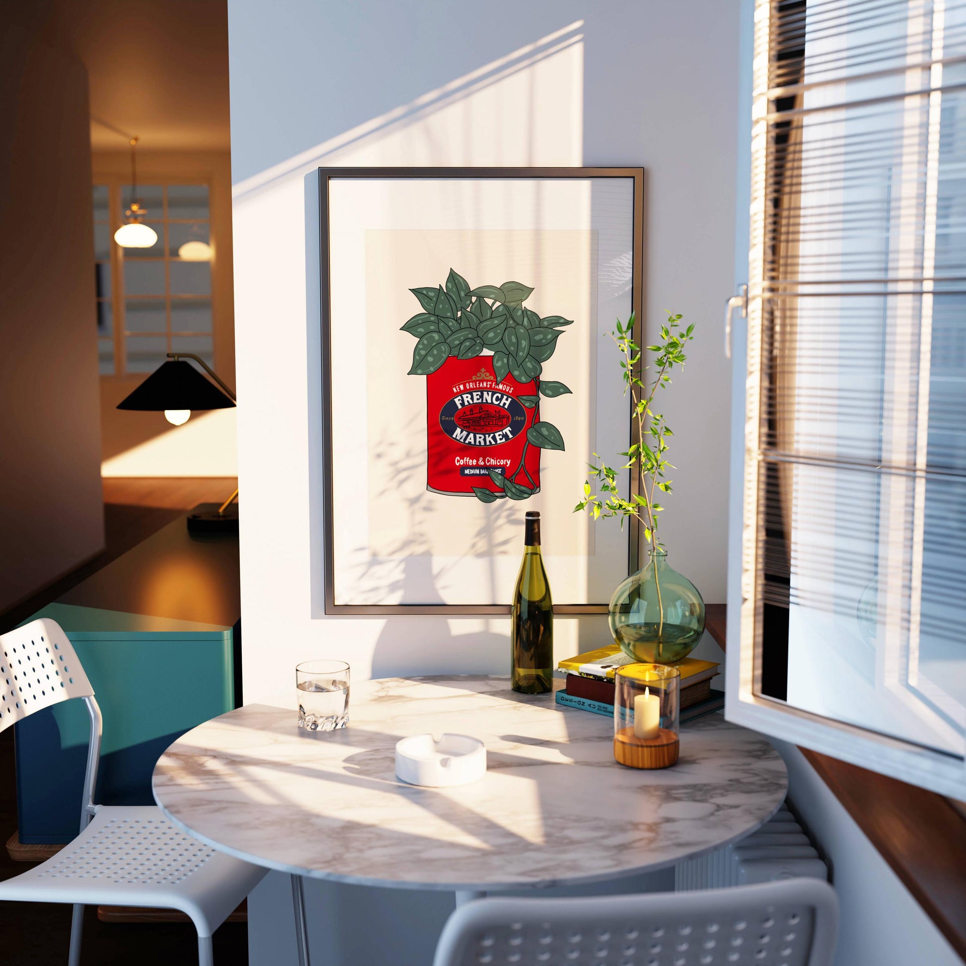 Louisiana New Orleans Chicory Coffee Giclee Art Print: Louisiana Kitchen Decor