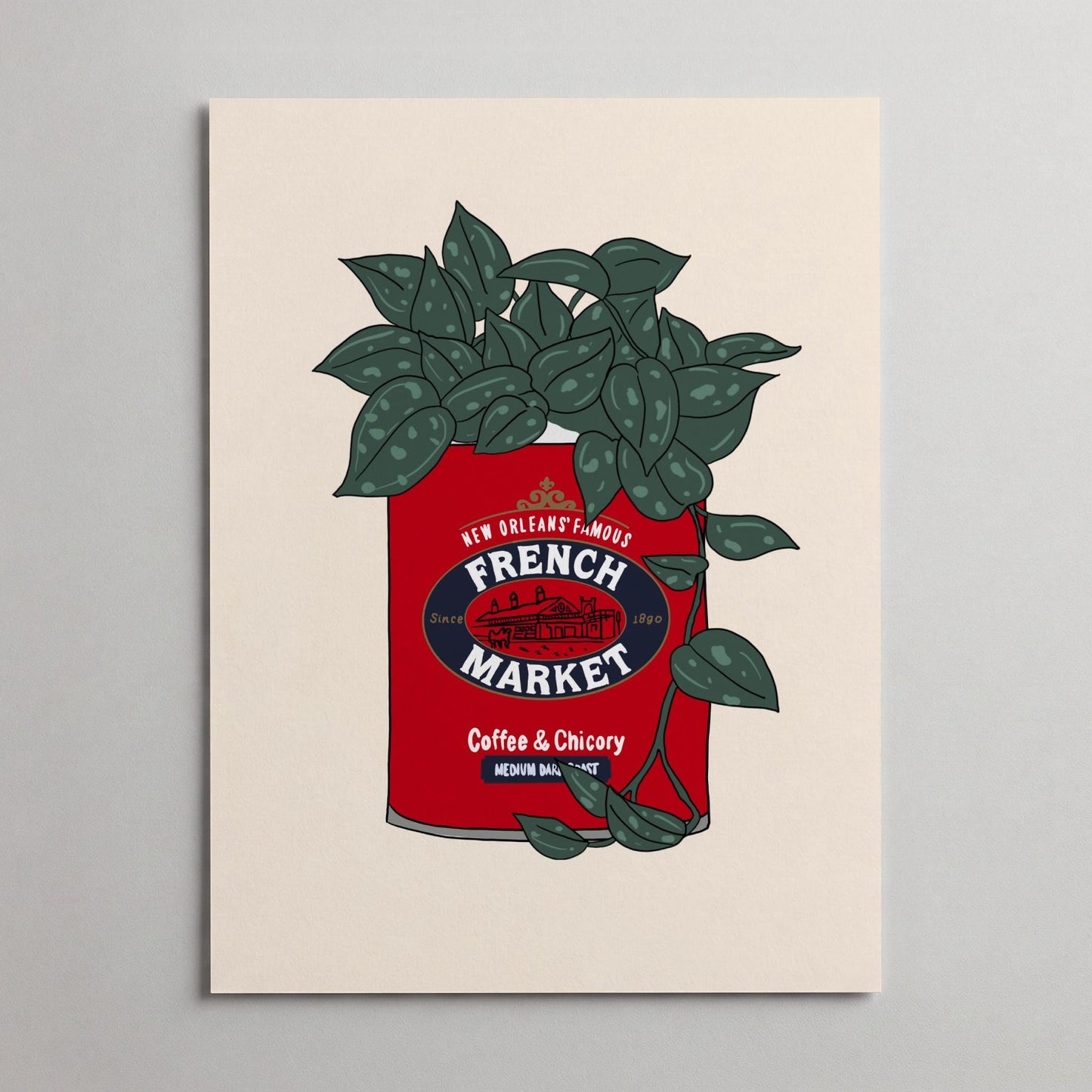 Louisiana New Orleans Chicory Coffee Giclee Art Print: Louisiana Kitchen Decor