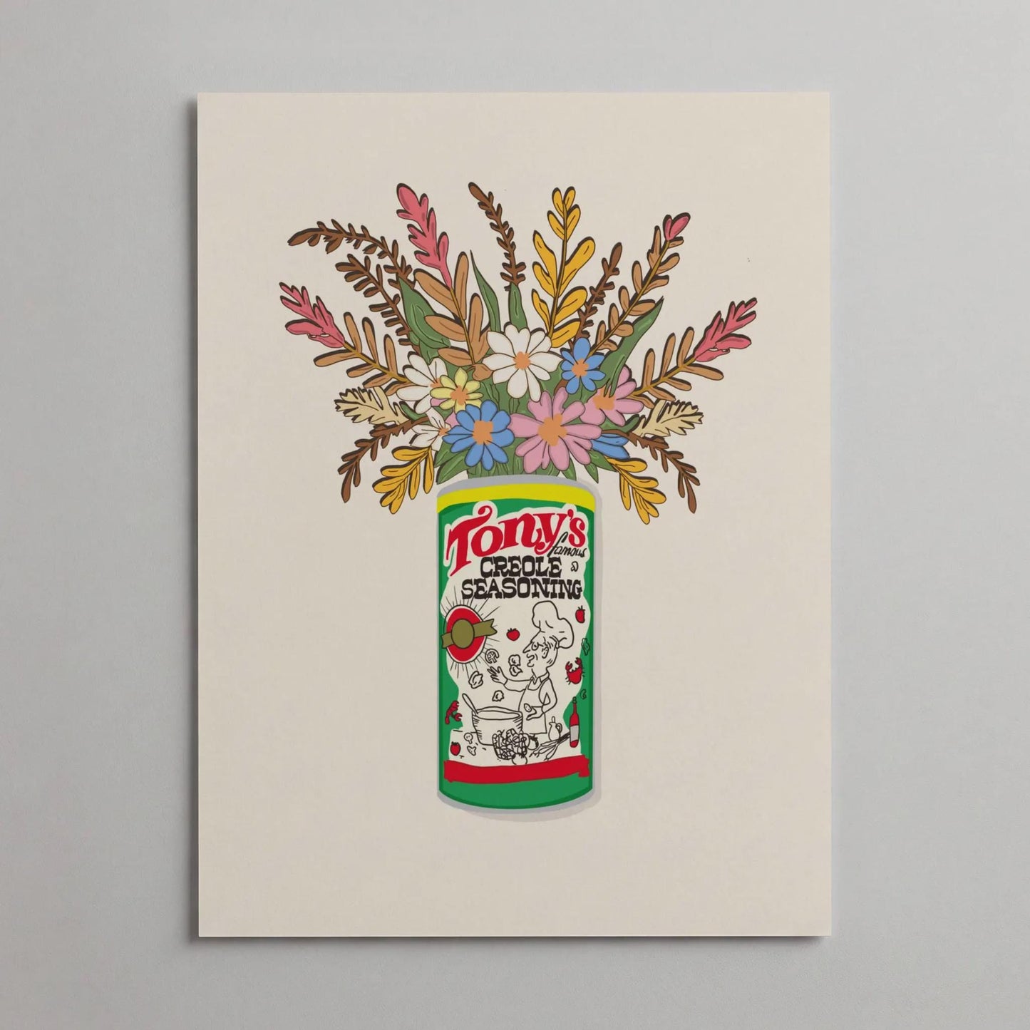 Louisiana Cajun Seasoning Giclee Art Print: Louisiana Kitchen Decor