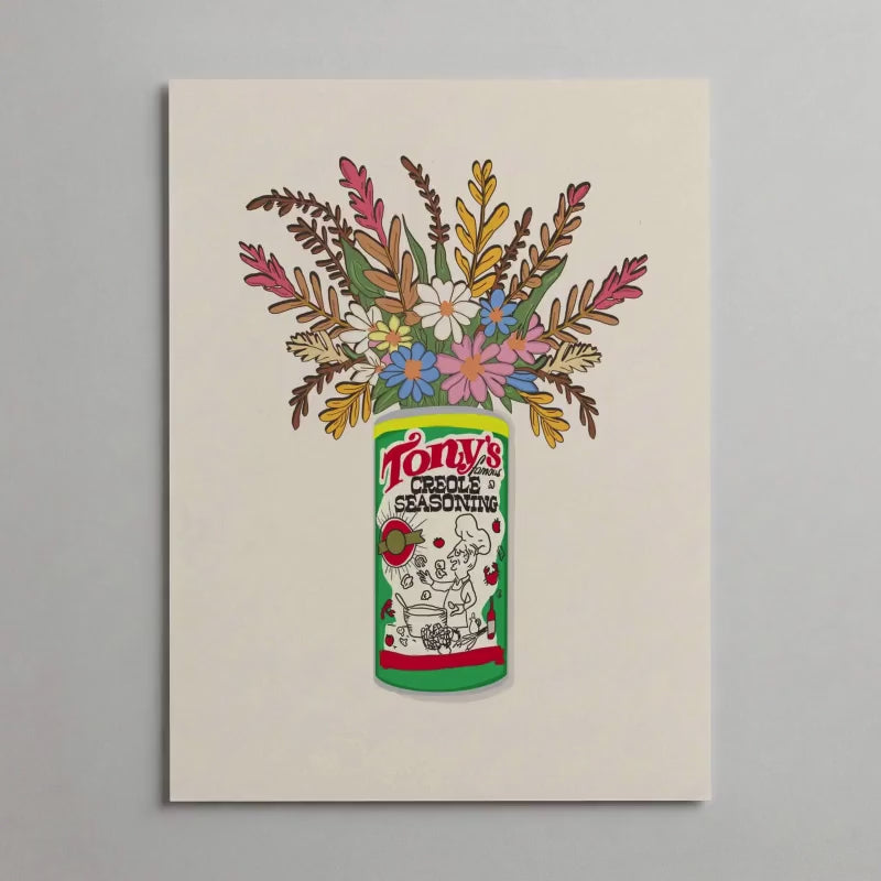 Louisiana Cajun Seasoning Giclee Art Print: Louisiana Kitchen Decor