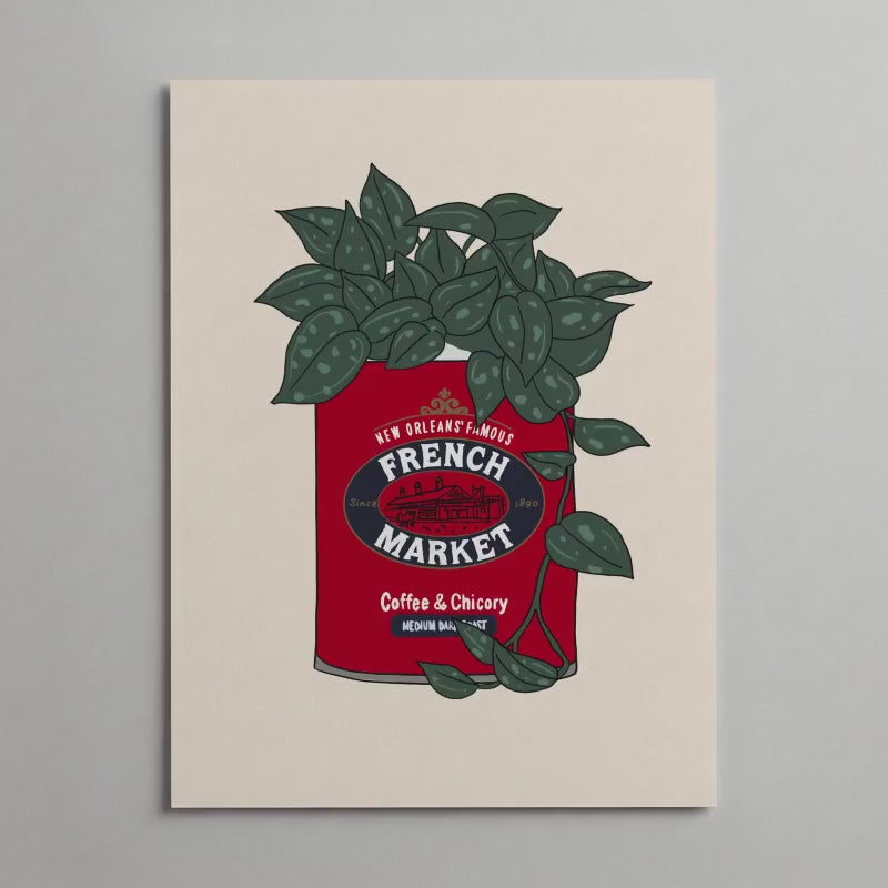 Louisiana New Orleans Chicory Coffee Giclee Art Print: Louisiana Kitchen Decor