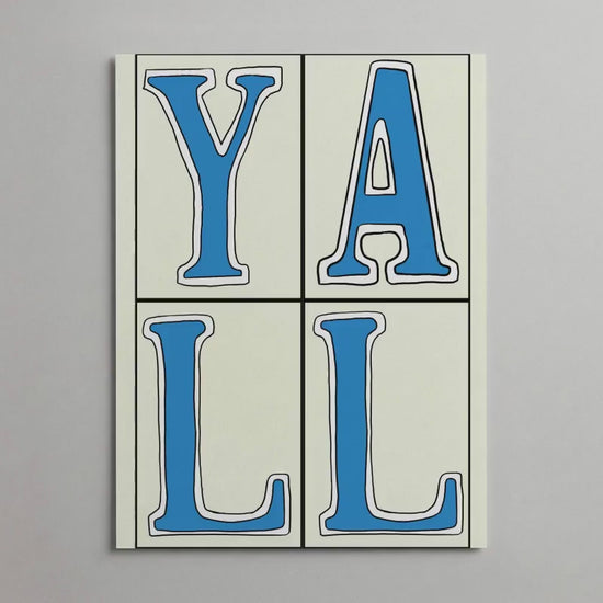 New Orleans Street Tiles "Y'all" Giclee Art Print: Louisiana Kitchen Decor