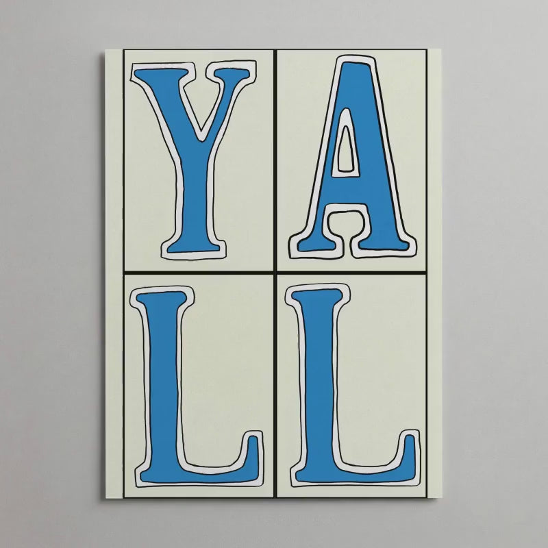 New Orleans Street Tiles "Y'all" Giclee Art Print: Louisiana Kitchen Decor